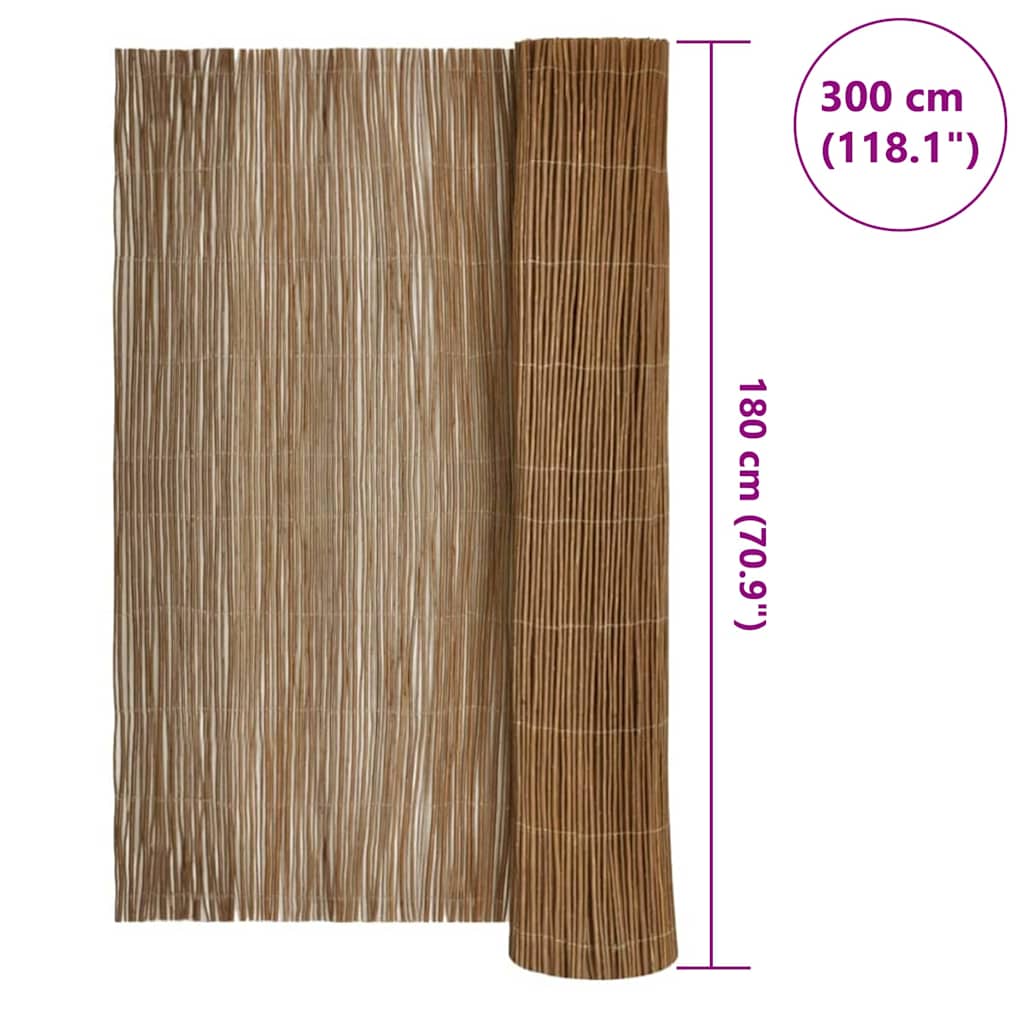 Willow Fence Natural 180 x 300 cm Willow