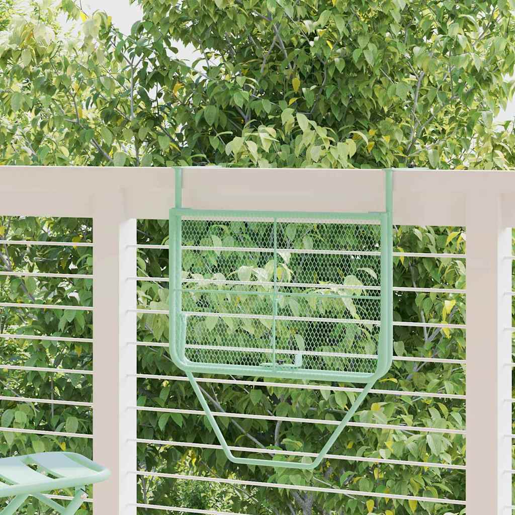 Hanging Balcony Table Folding Mint Green 60 x 39 x 65 cm Steel