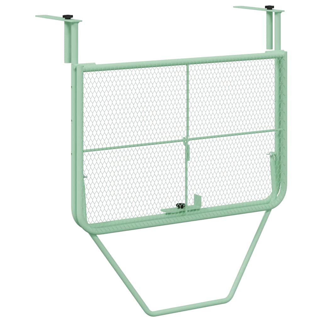 Hanging Balcony Table Folding Mint Green 60 x 39 x 65 cm Steel