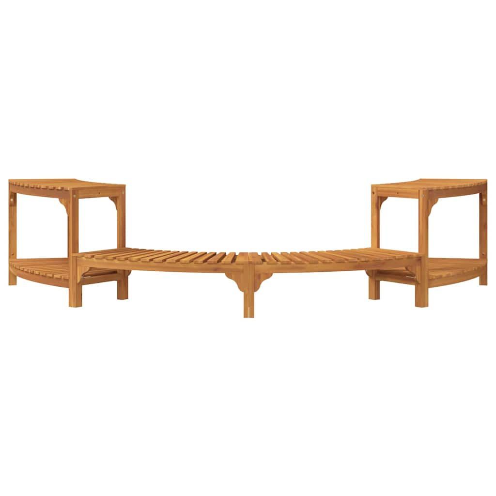 Hot Tub Surround Half-Round Brown 252 x 112 x 55.5 cm