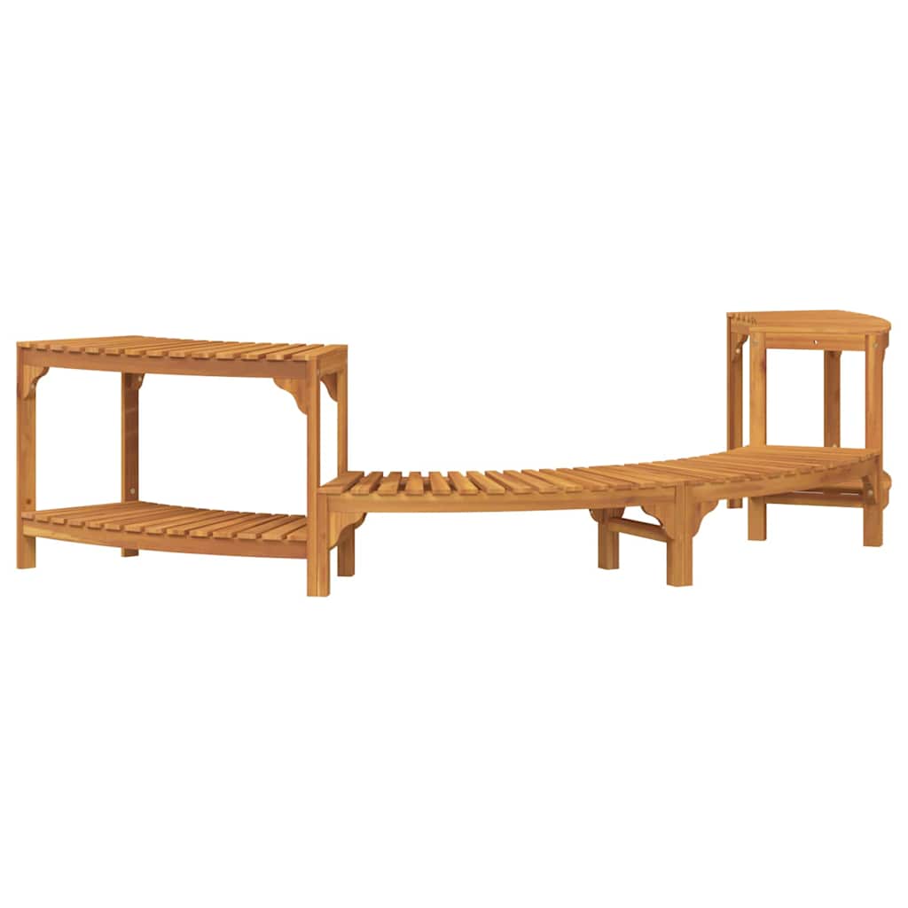 Hot Tub Surround Half-Round Brown 272 x 120 x 55.5 cm