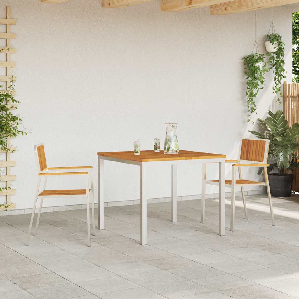 Garden Chair 2 pcs Brown 56 x 54.5 x 87 cm Solid Acacia Wood