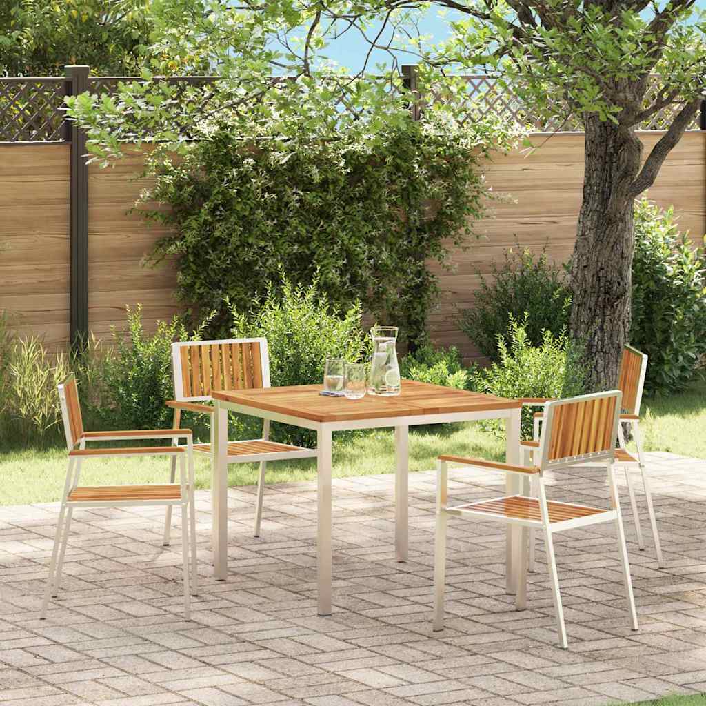 Garden Chair 4 pcs Brown 56 x 54.5 x 87 cm Solid Acacia Wood