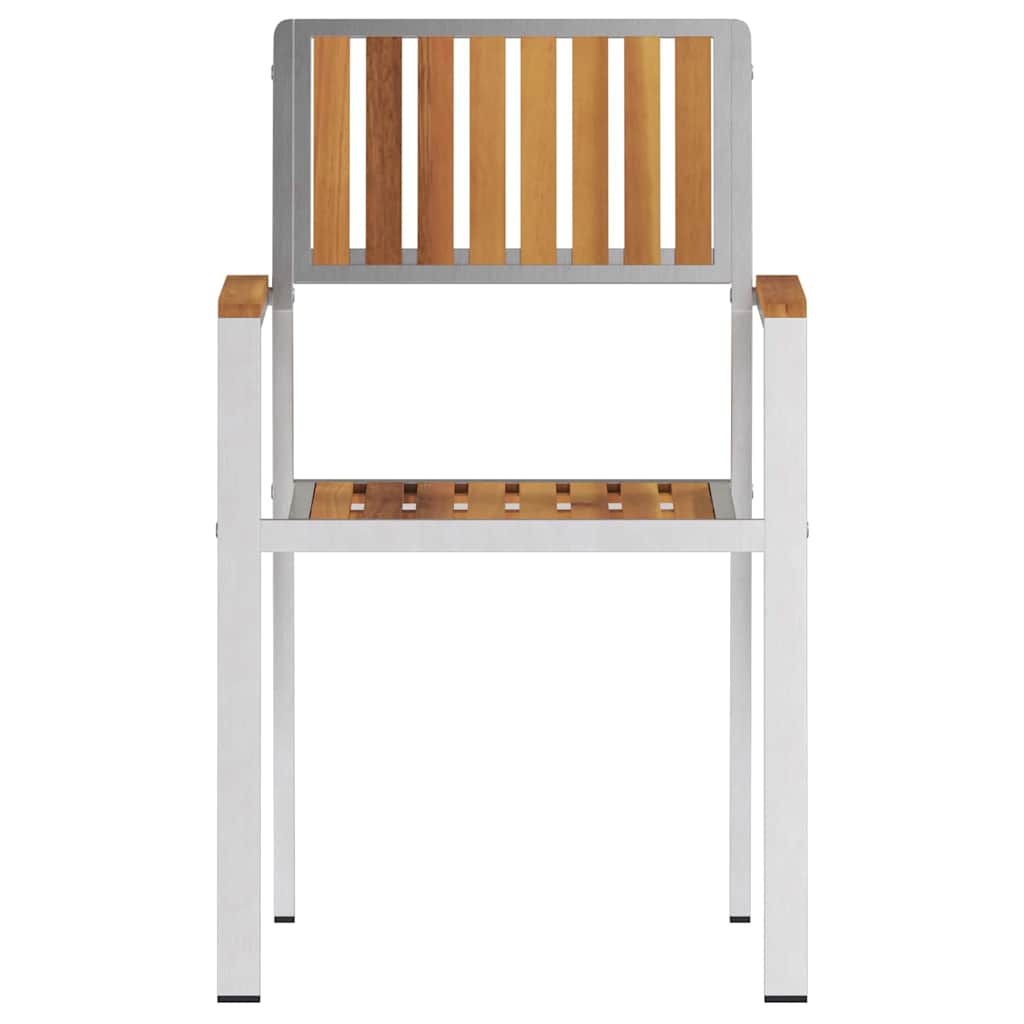 Garden Chair 4 pcs Brown 56 x 54.5 x 87 cm Solid Acacia Wood