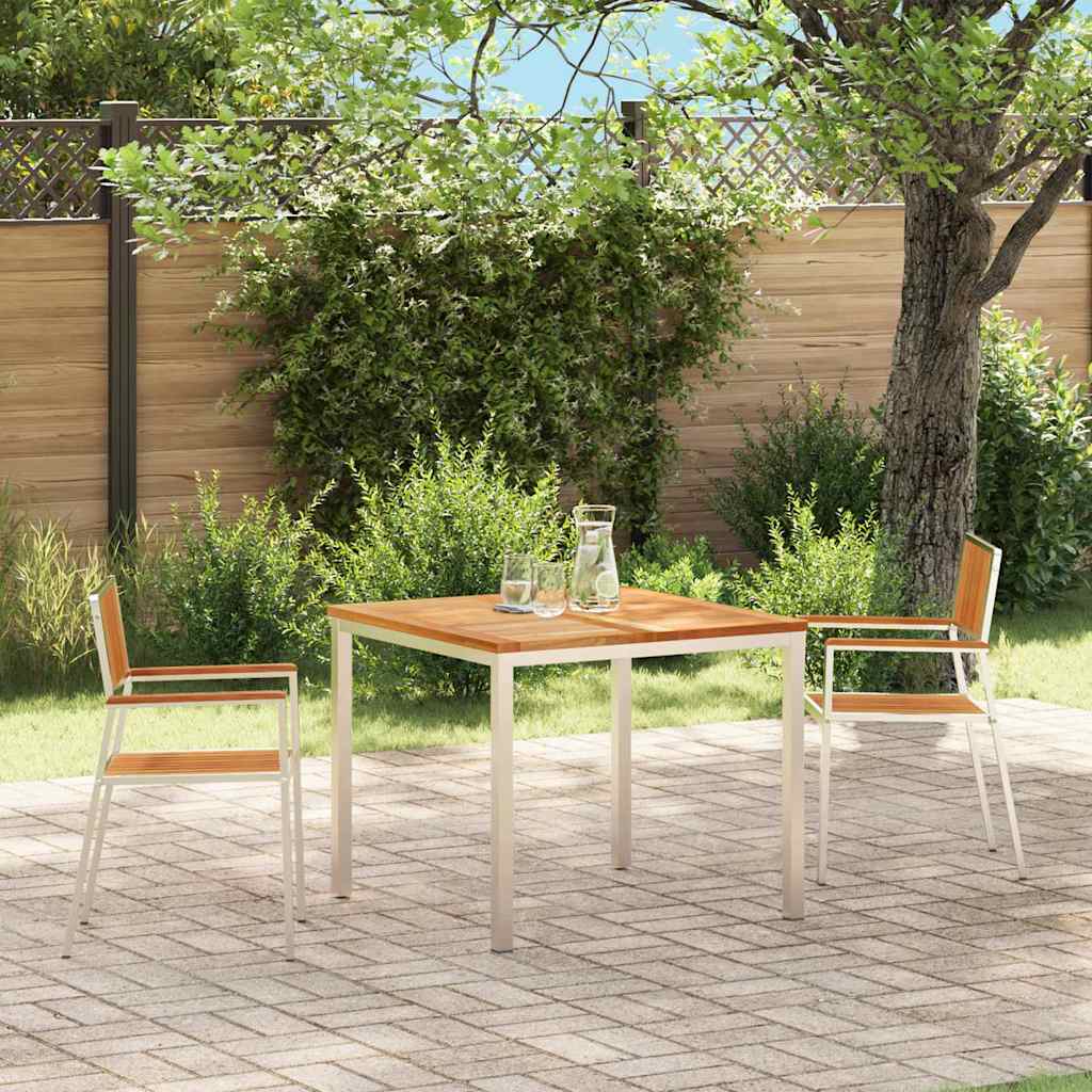 Garden Chair 2 pcs Brown 56 x 54.5 x 87 cm Solid Teak Wood