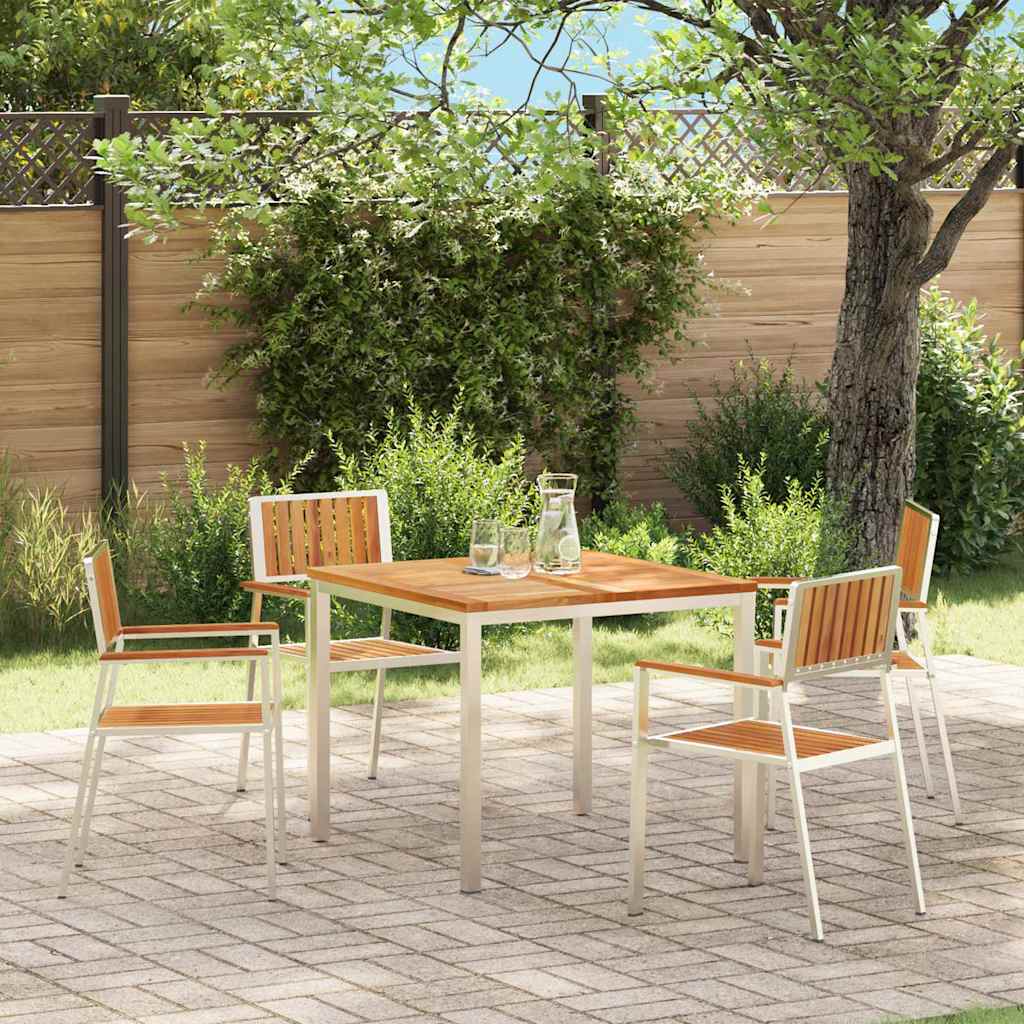 Garden Chair 4 pcs Brown 56 x 54.5 x 87 cm Solid Teak Wood