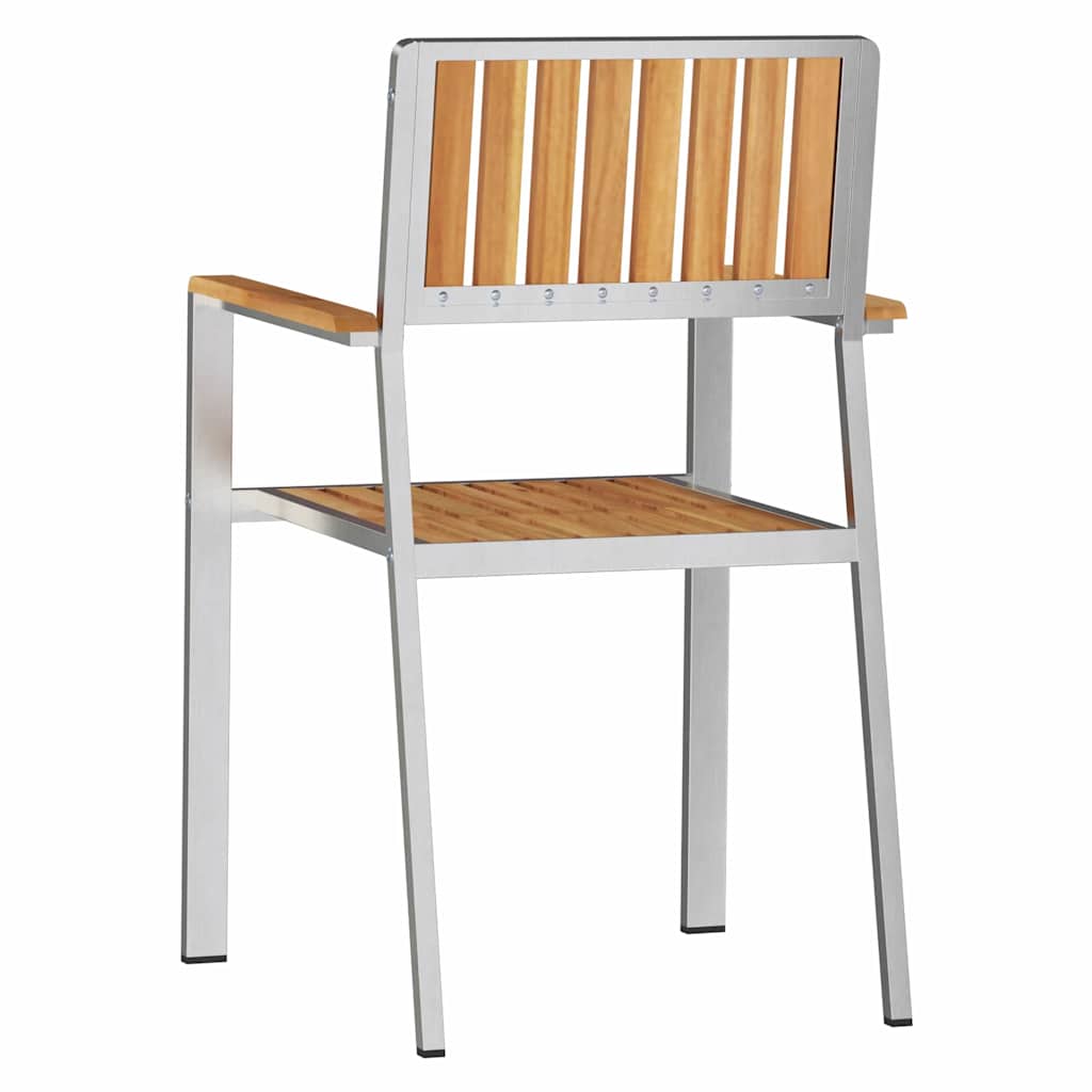 Garden Chair 4 pcs Brown 56 x 54.5 x 87 cm Solid Teak Wood