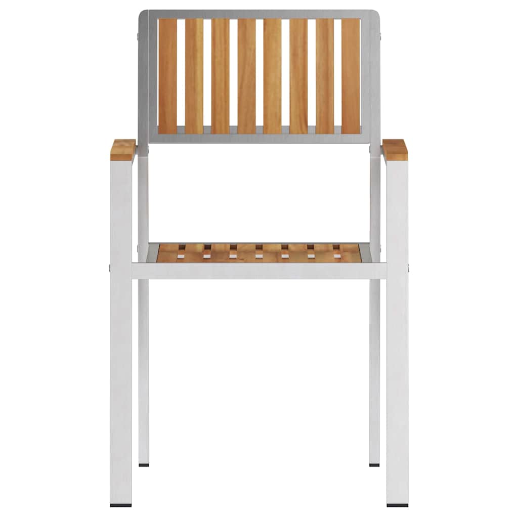 Garden Chair 4 pcs Brown 56 x 54.5 x 87 cm Solid Teak Wood