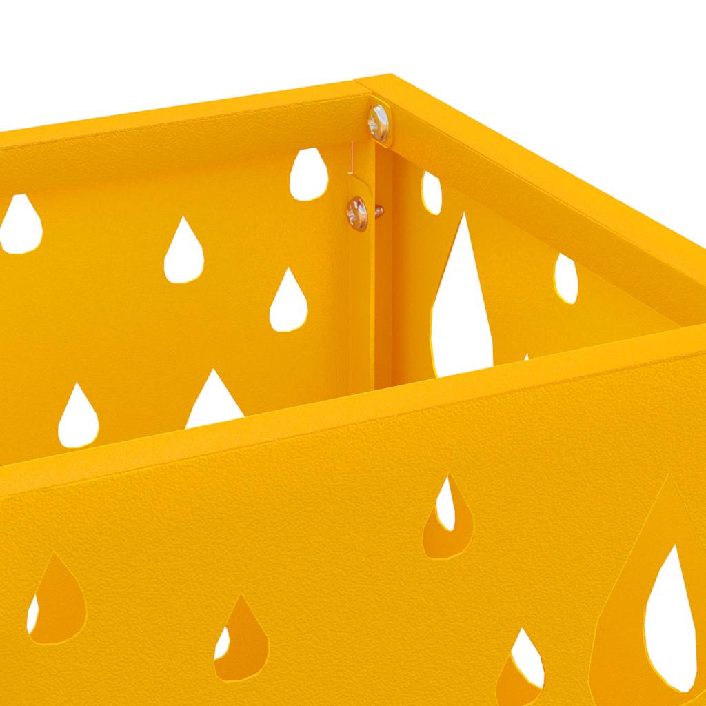 vidaXL Umbrella Stand Mustard 15.5 x 15.5 x 49 cm Steel