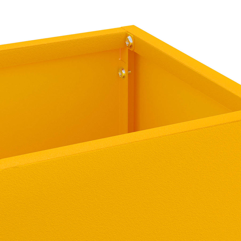 vidaXL Umbrella Stand Mustard 15.5 x 15.5 x 49 cm Steel