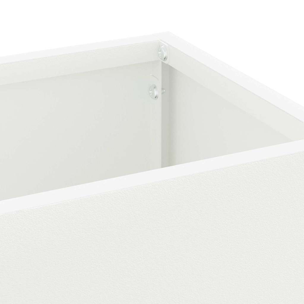 Rain Umbrella Stand White 15.5 x 15.5 x 49 cm Steel
