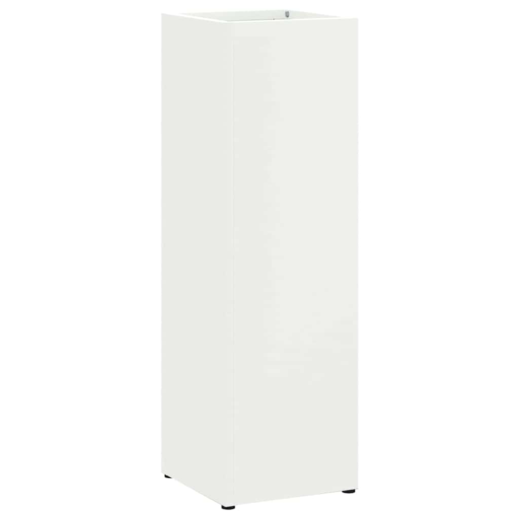 Rain Umbrella Stand White 15.5 x 15.5 x 49 cm Steel