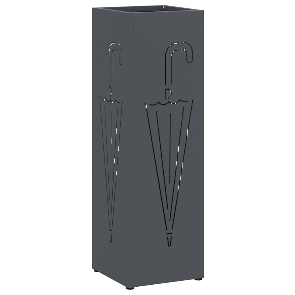 Rain Umbrella Stand Anthracite 15.5 x 15.5 x 49 cm Steel