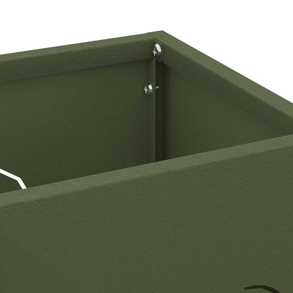 vidaXL Umbrella Stand Olive 15.5 x 15.5 x 49 cm Steel