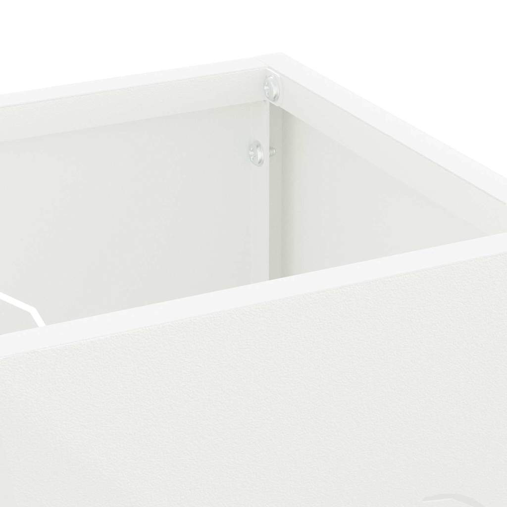 Rain Umbrella Stand White 15.5 x 15.5 x 49 cm Steel