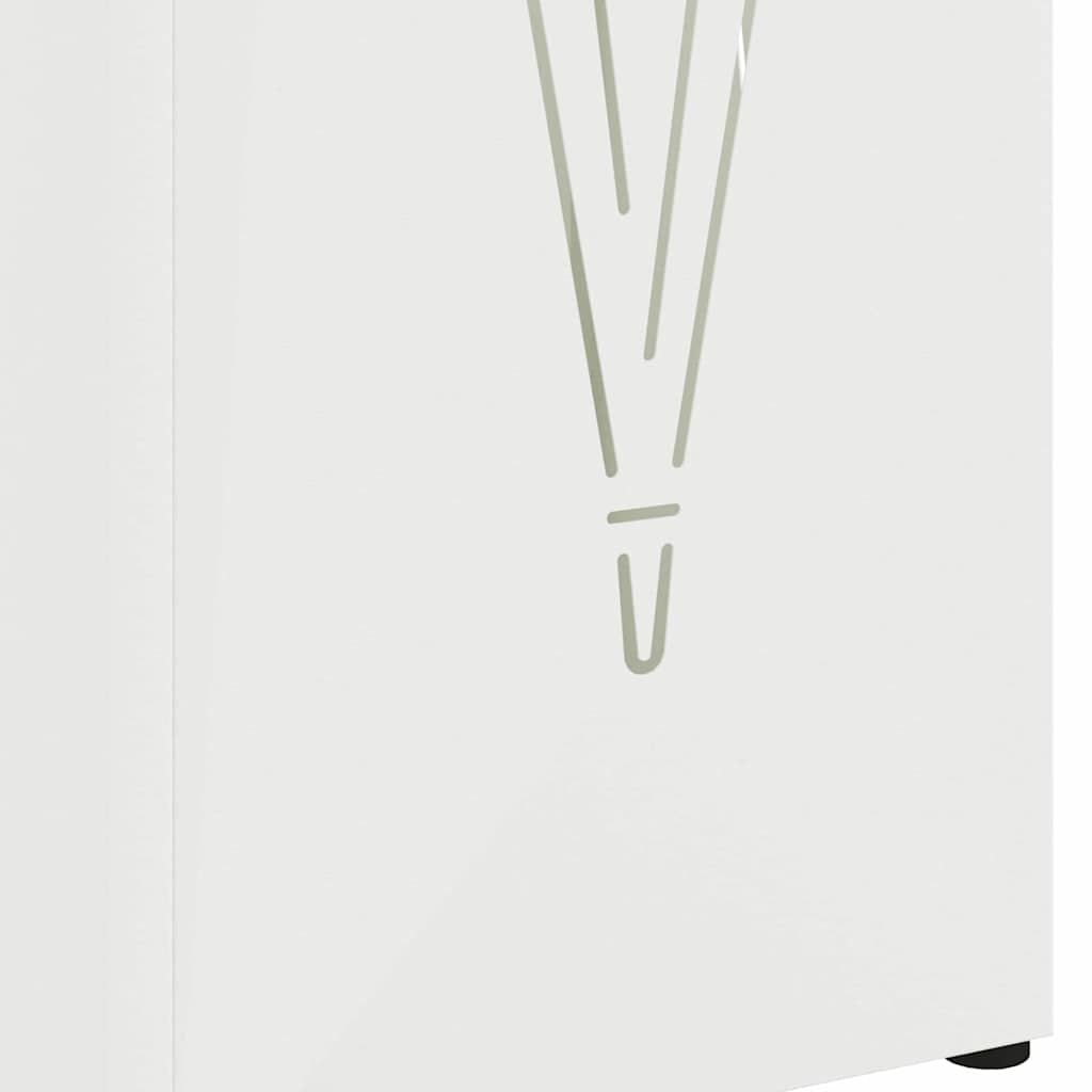 Rain Umbrella Stand White 15.5 x 15.5 x 49 cm Steel