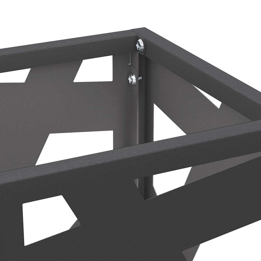 Rain Umbrella Stand Black 15.5 x 15.5 x 49 cm Steel