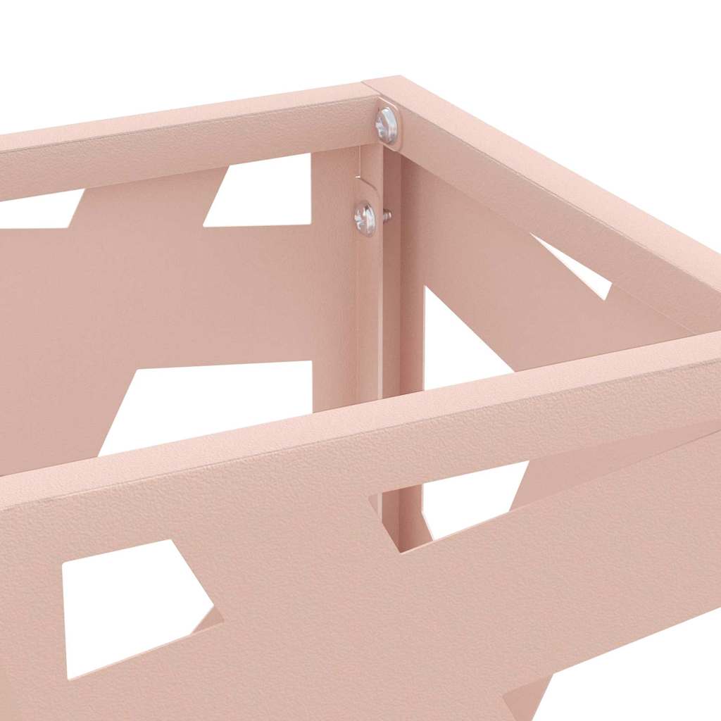 Rain Umbrella Stand with Storage Pink 15.5 x 15.5 x 49 cm Steel