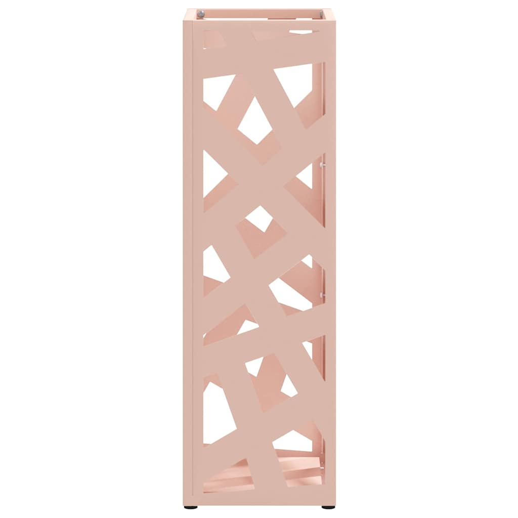 Rain Umbrella Stand with Storage Pink 15.5 x 15.5 x 49 cm Steel