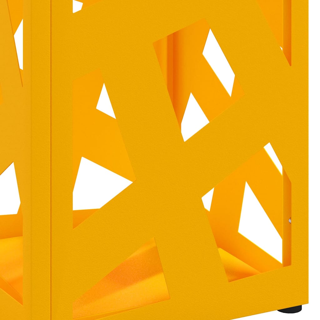 Rain Umbrella Stand Mustard 15.5 x 15.5 x 49 cm Steel