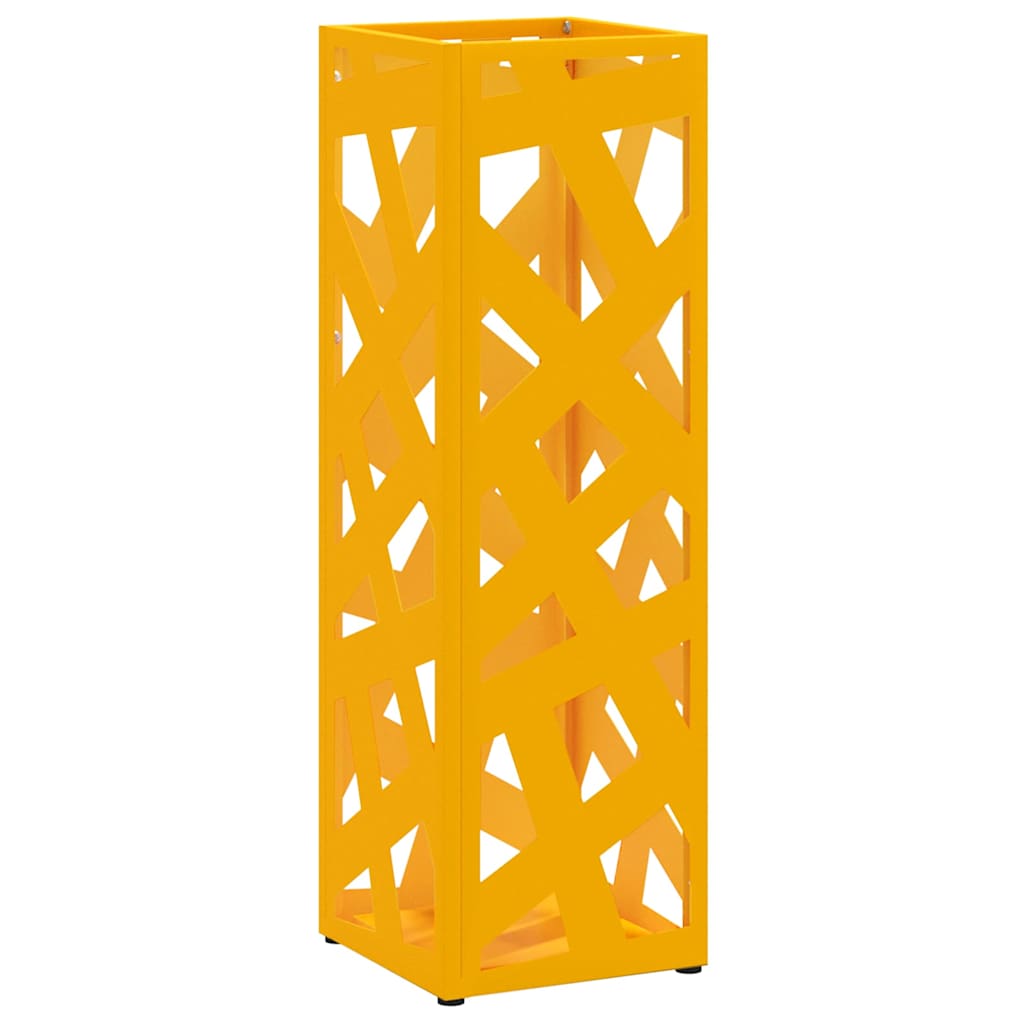 Rain Umbrella Stand Mustard 15.5 x 15.5 x 49 cm Steel