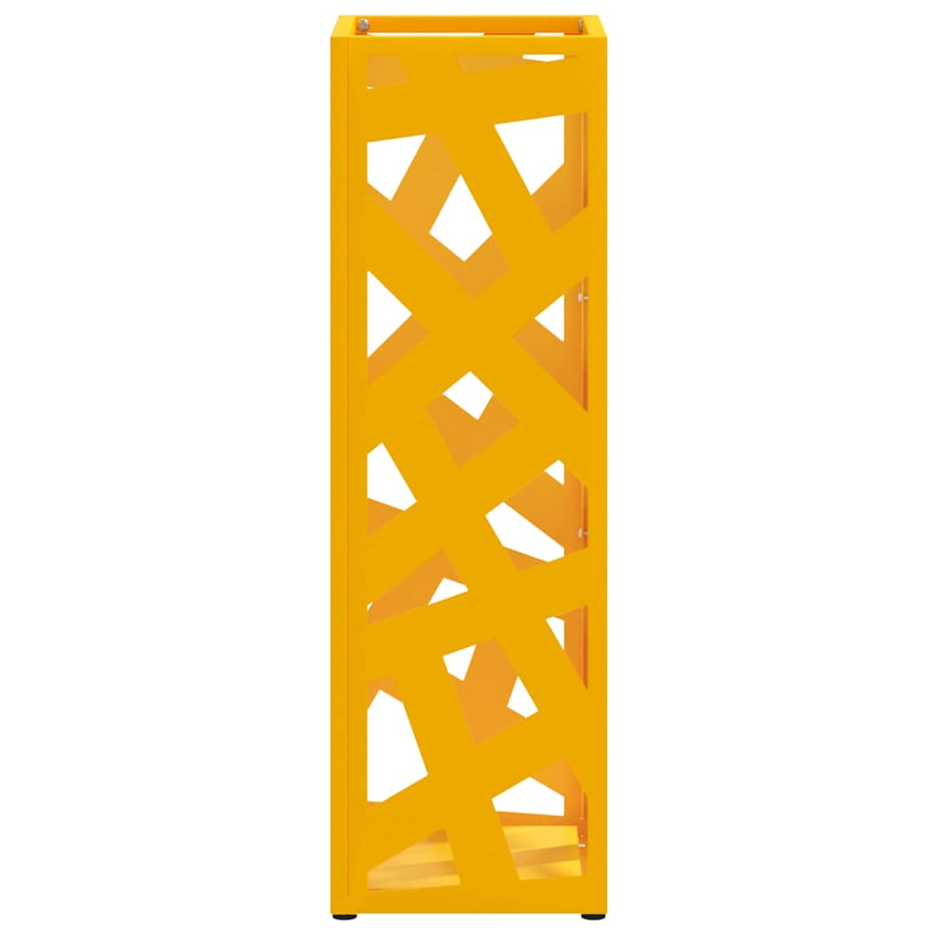 Rain Umbrella Stand Mustard 15.5 x 15.5 x 49 cm Steel