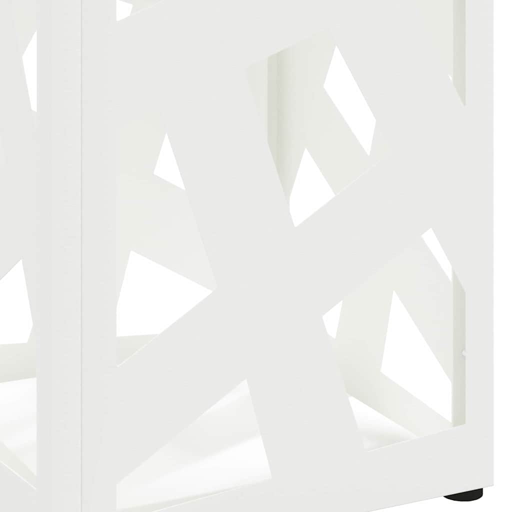 vidaXL Umbrella Stand White 15.5 x 15.5 x 49 cm Steel