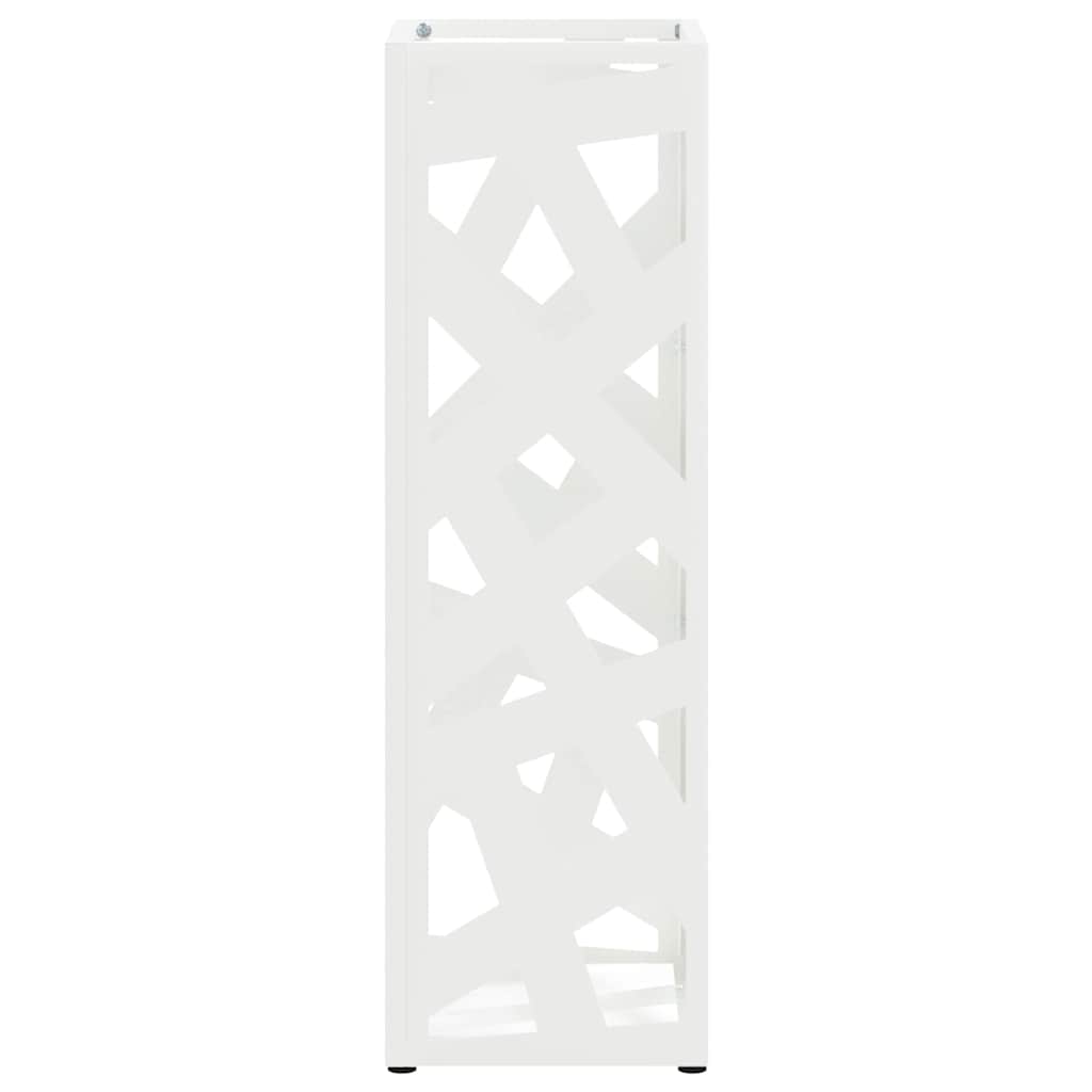 vidaXL Umbrella Stand White 15.5 x 15.5 x 49 cm Steel