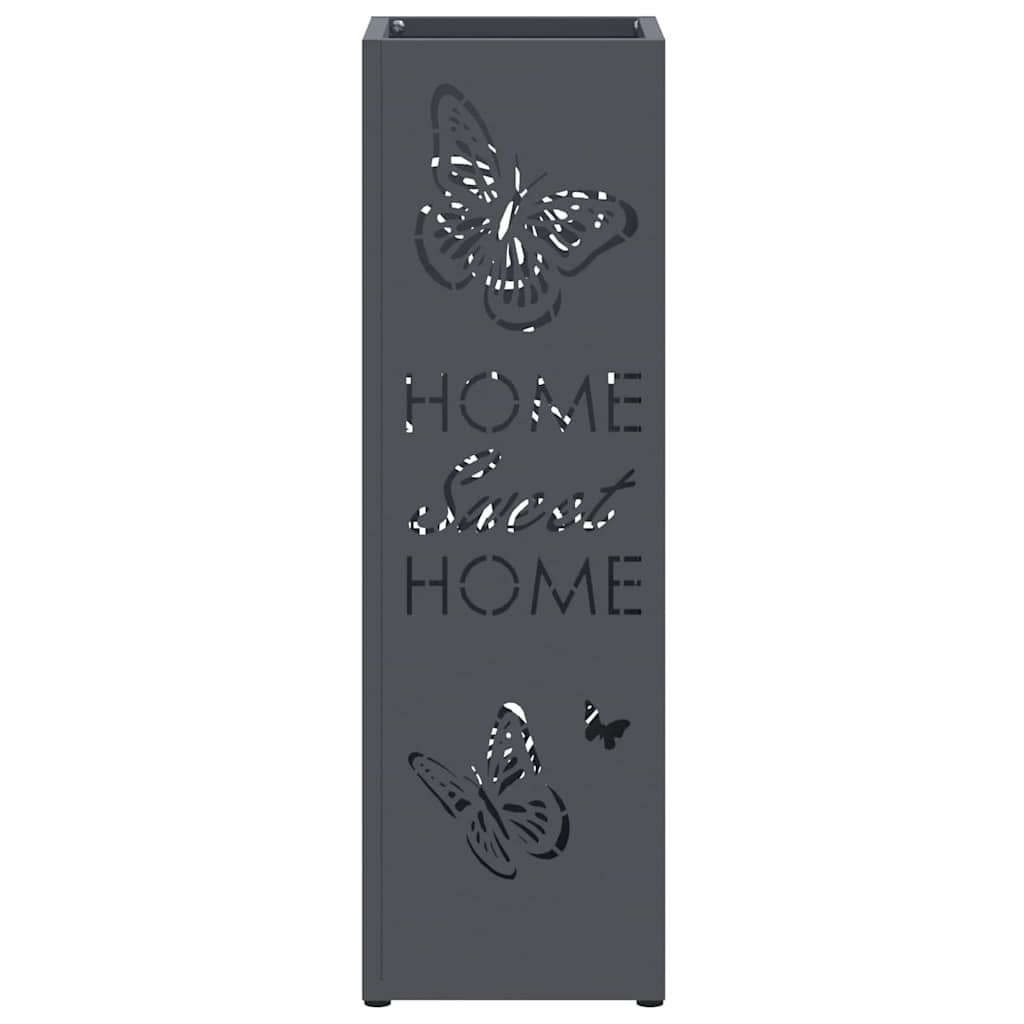 Rain Umbrella Stand Anthracite 15.5 x 15.5 x 49 cm Steel