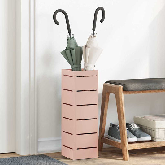 vidaXL Umbrella Stand Pink 15.5 x 15.5 x 49 cm Steel
