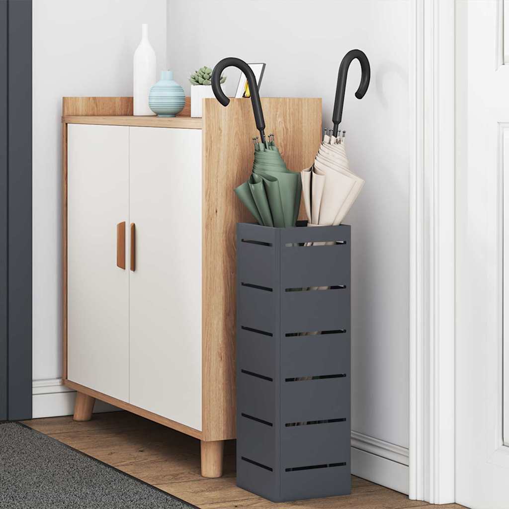 Rain Umbrella Stand Anthracite 15.5 x 15.5 x 49 cm Steel