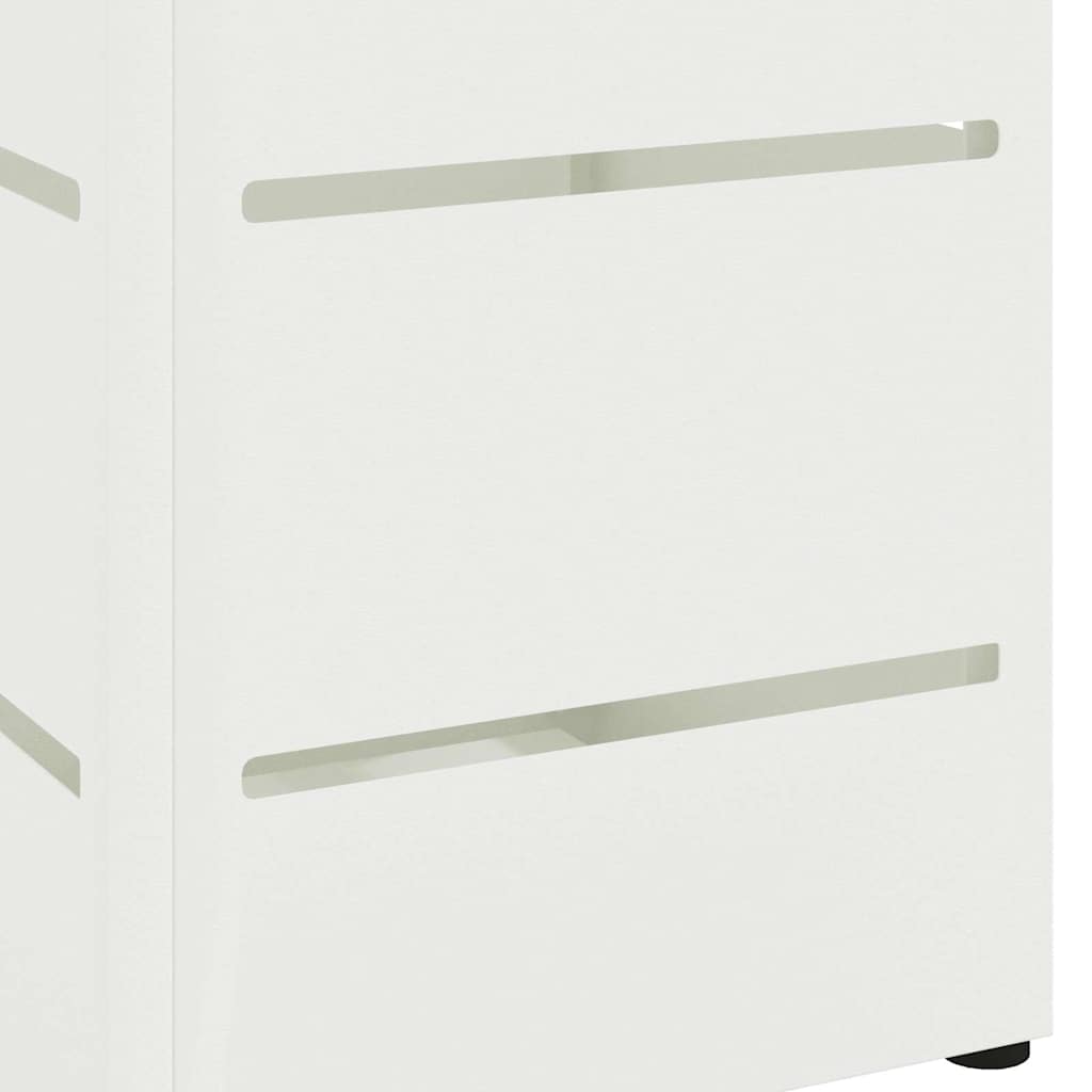 Rain Umbrella Stand White 15.5 x 15.5 x 49 cm Steel