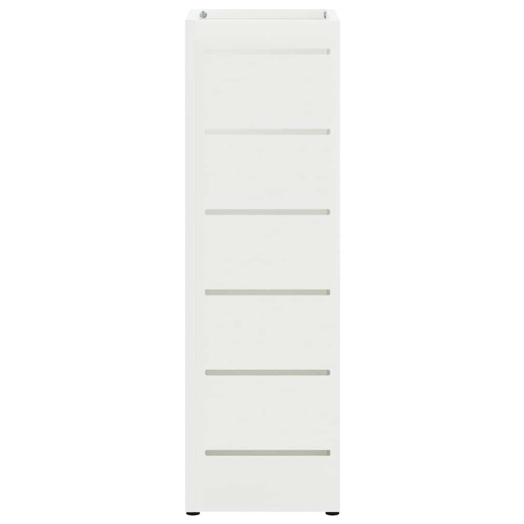Rain Umbrella Stand White 15.5 x 15.5 x 49 cm Steel