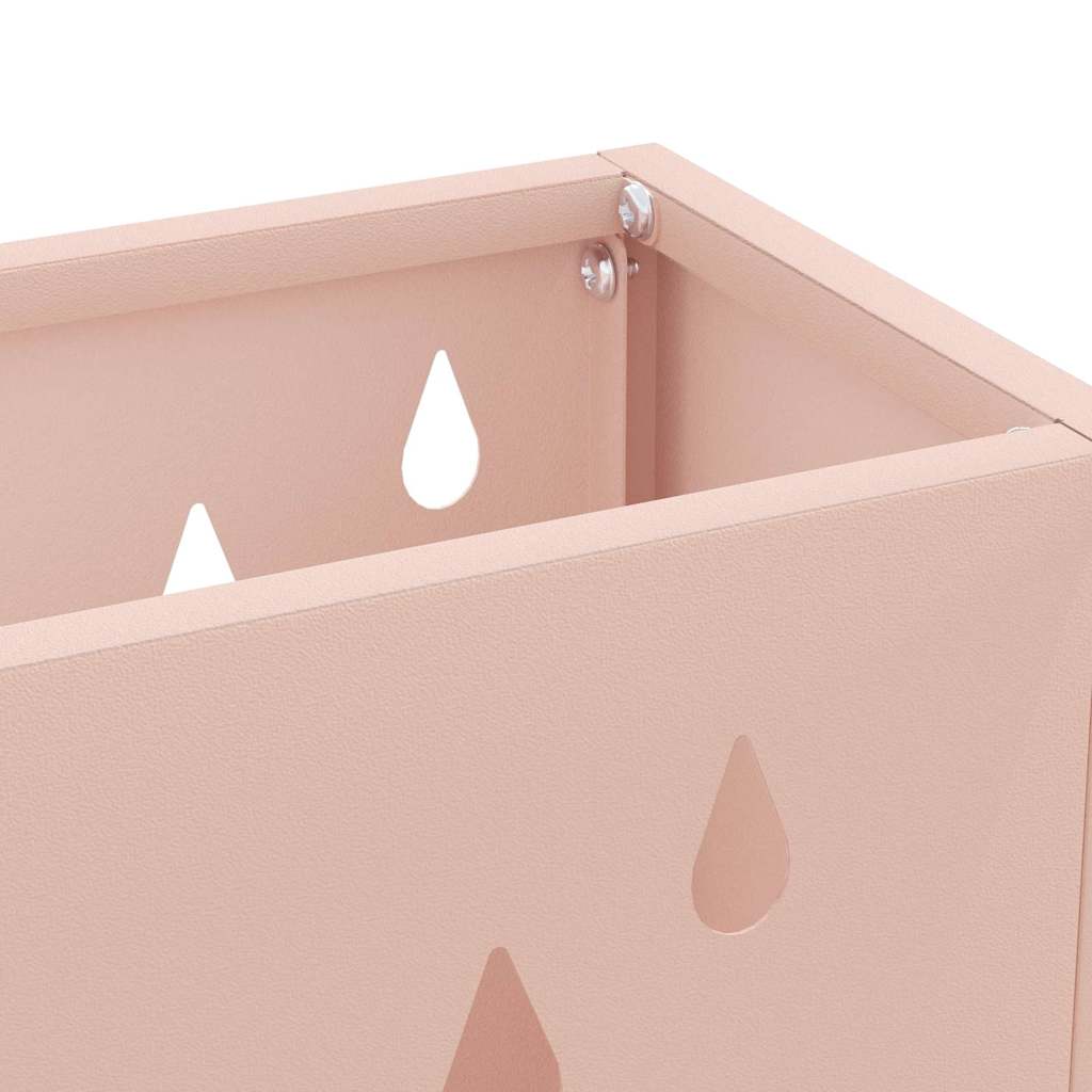 vidaXL Umbrella Stand with Storage Pink 28 x 12 x 41 cm Steel