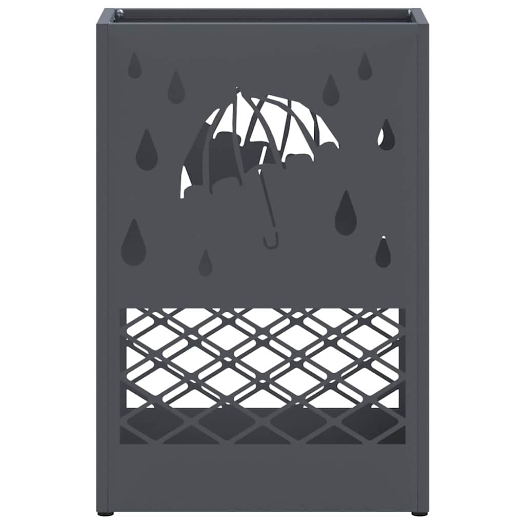 Rain Umbrella Stand Anthracite 28 x 12 x 41 cm Steel