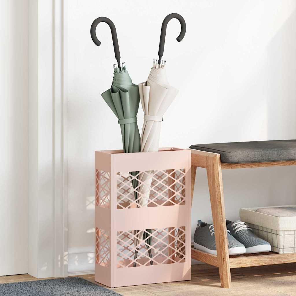 Rain Umbrella Stand Pink 28 x 12 x 41 cm Steel
