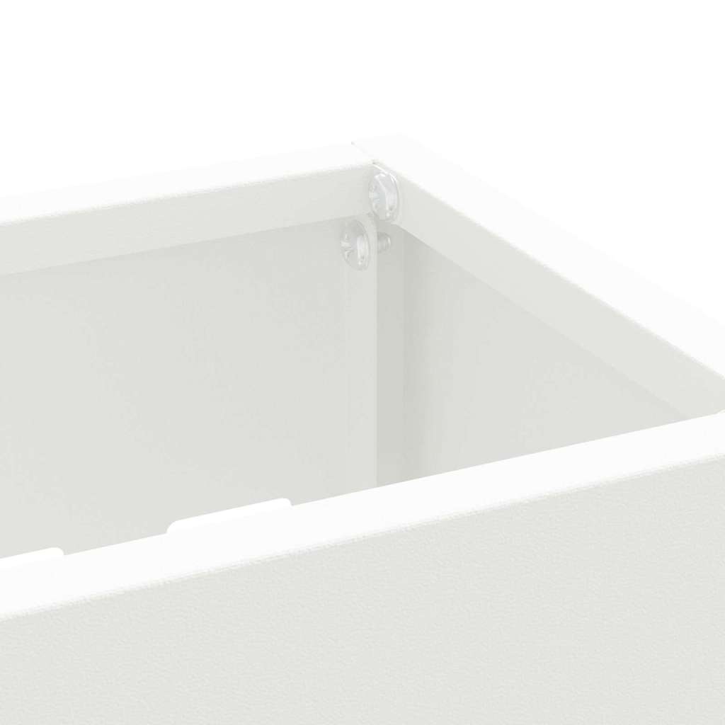 Umbrella Stand White 28 x 12 x 41 cm Steel