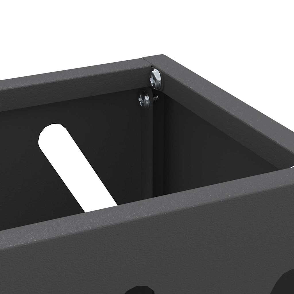 Umbrella Stand Black 28 x 12 x 41 cm Steel