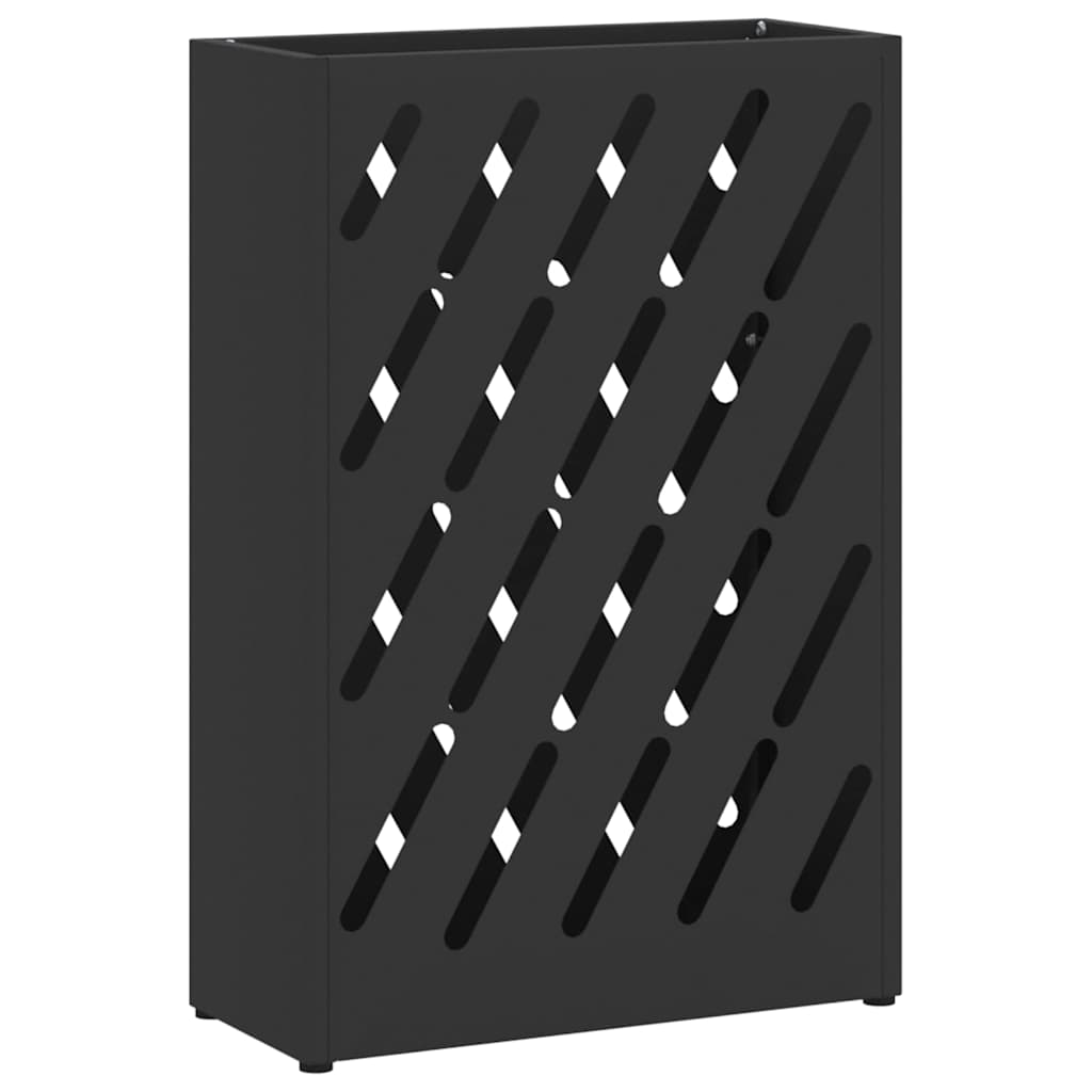 Umbrella Stand Black 28 x 12 x 41 cm Steel