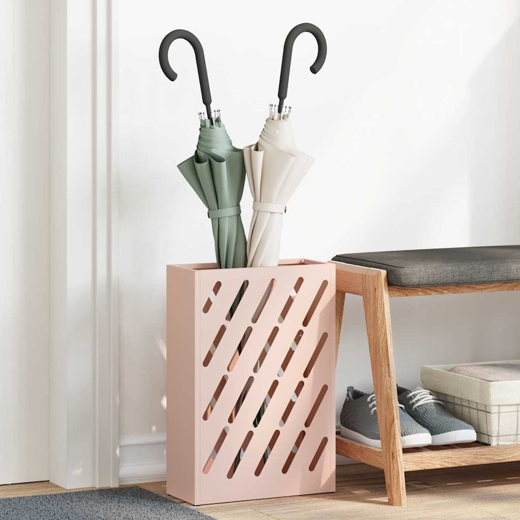 Umbrella Stand Pink 28 x 12 x 41 cm Steel