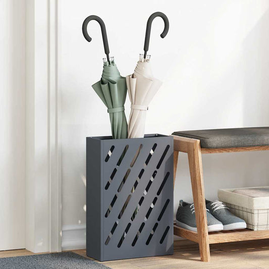 Umbrella Stand Anthracite 28 x 12 x 41 cm Steel