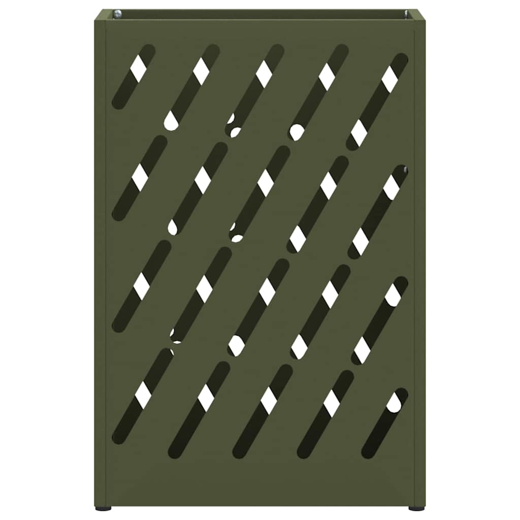 Umbrella Stand Olive green 28 x 12 x 41 cm Steel