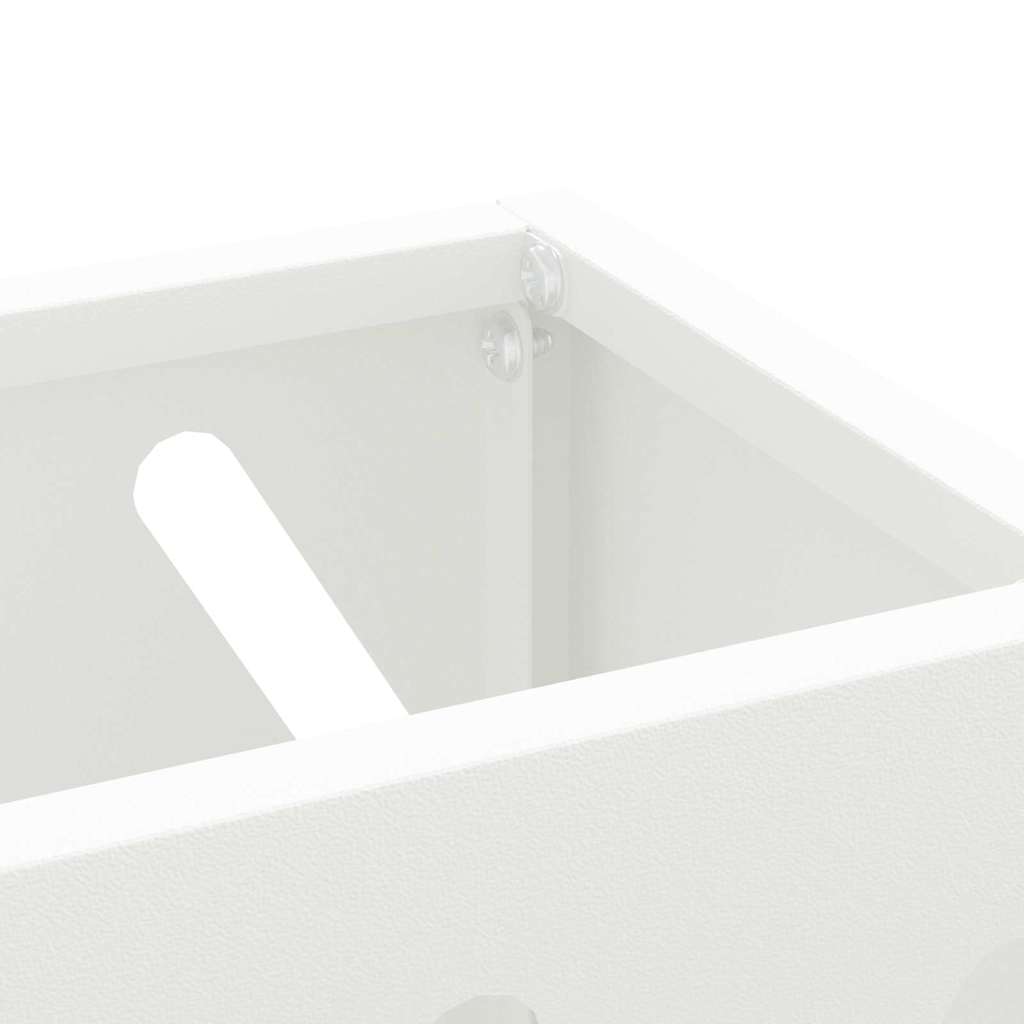 Umbrella Stand White 28 x 12 x 41 cm Steel