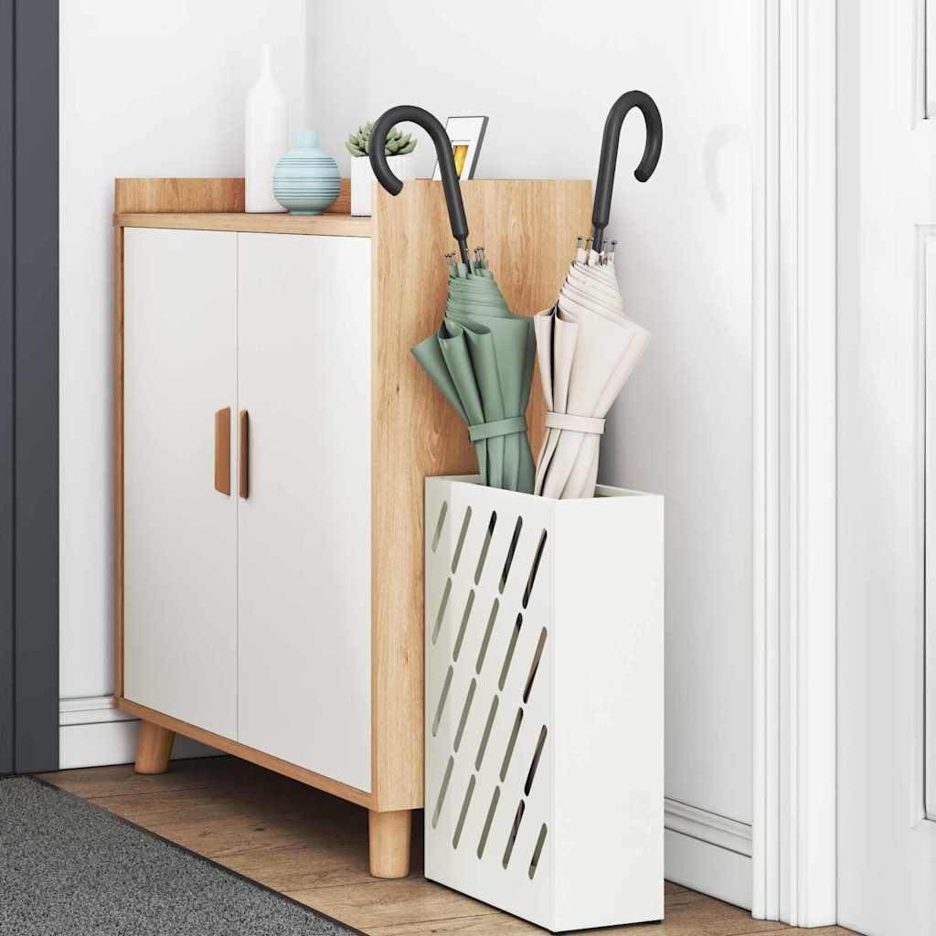 Umbrella Stand White 28 x 12 x 41 cm Steel