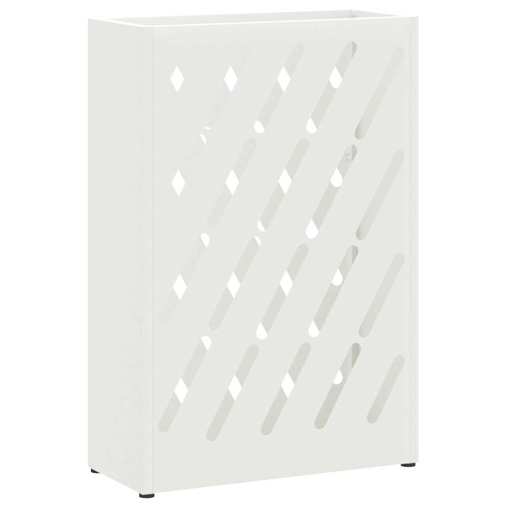 Umbrella Stand White 28 x 12 x 41 cm Steel