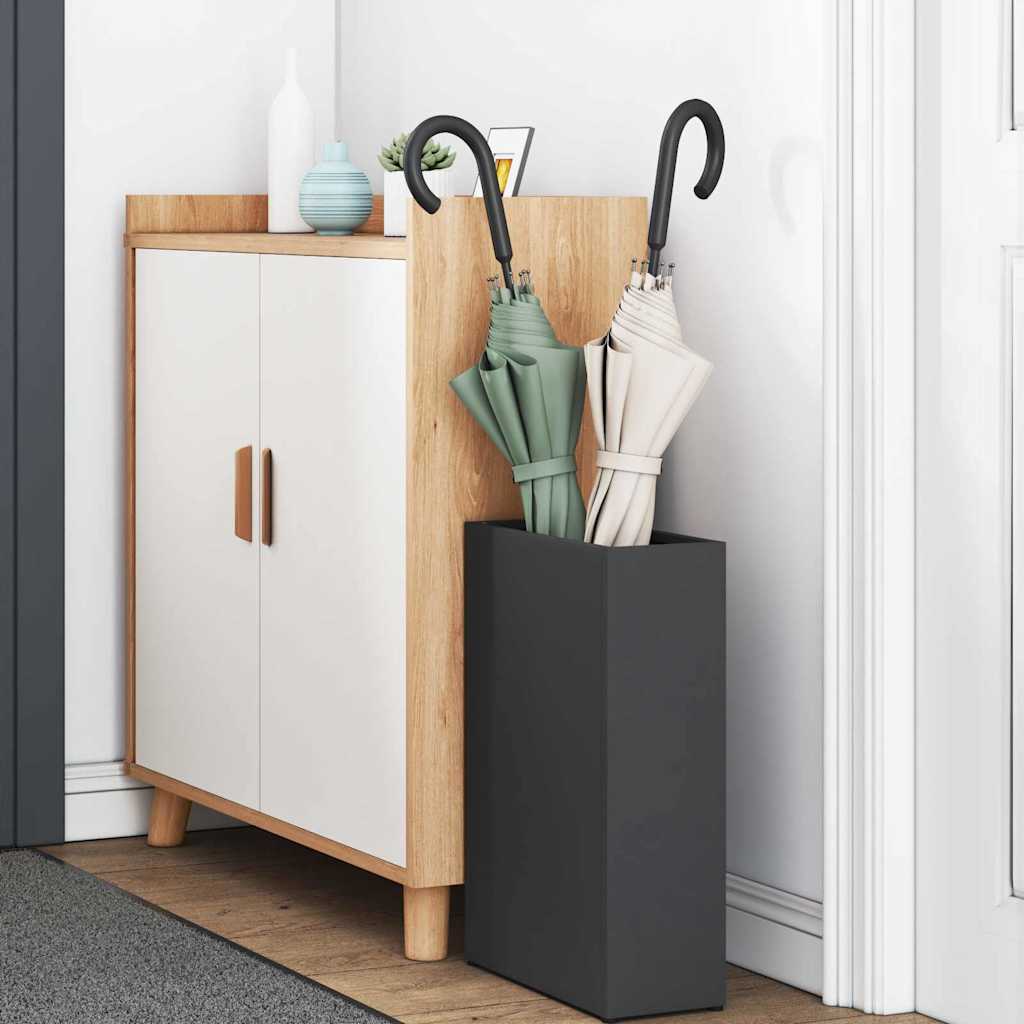 Rain Umbrella Stand Black 28 x 12 x 41 cm Steel
