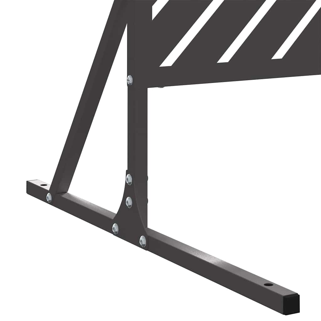 Privacy Screen Black 100 x 50 x 180 cm Steel