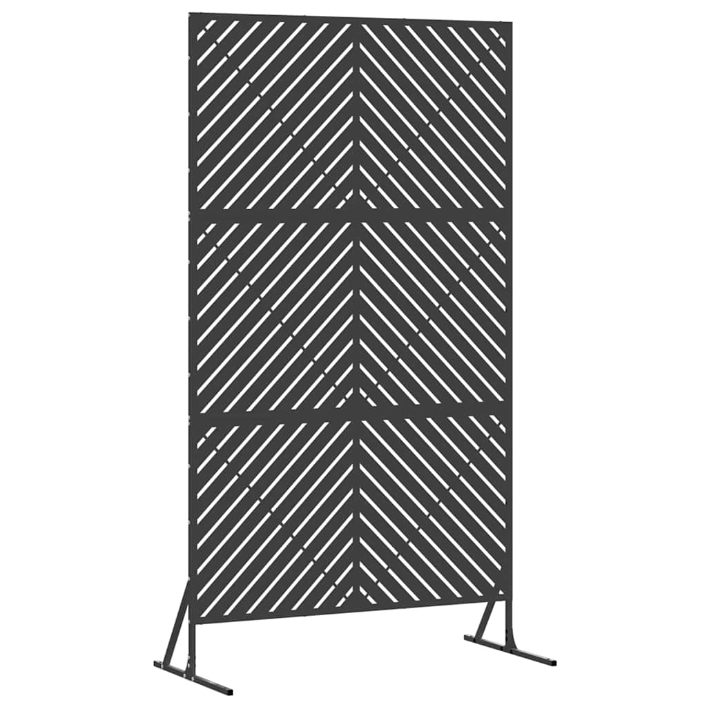 Privacy Screen Black 100 x 50 x 180 cm Steel