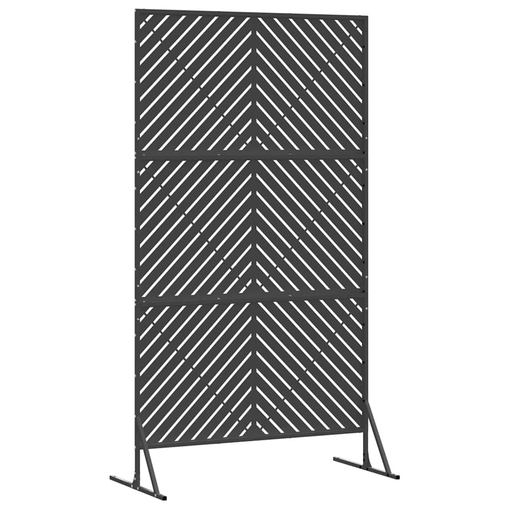 Privacy Screen 100 x 50 x 180 cm Steel Black