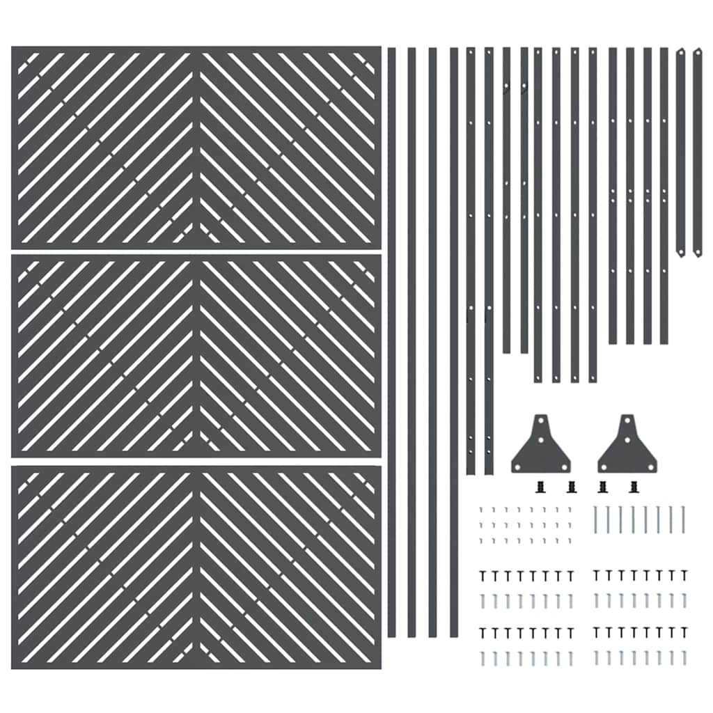 Privacy Screen Anthracite 100 x 50 x 180 cm Steel
